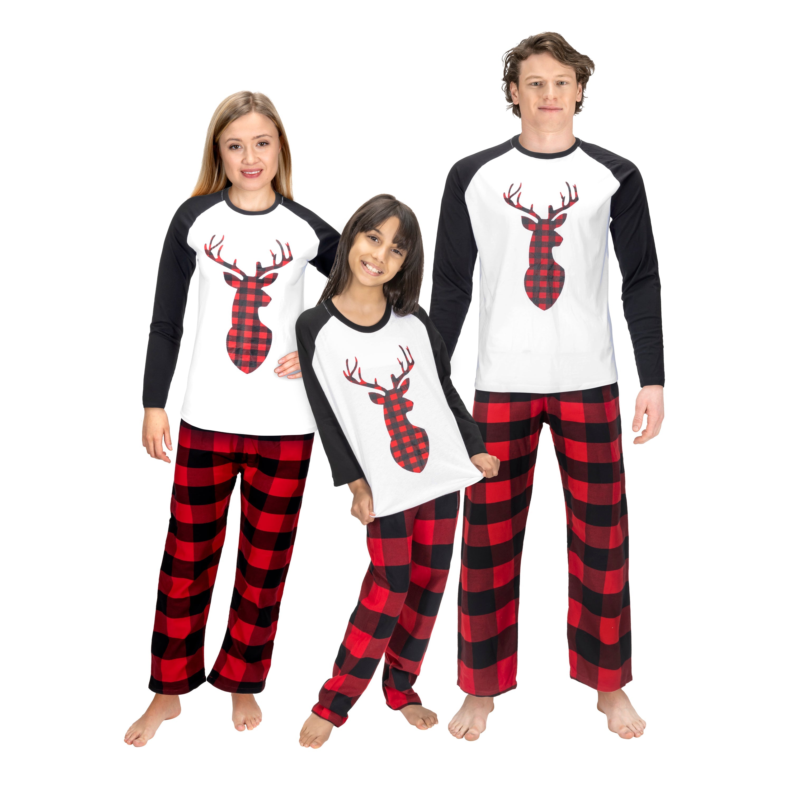 USBD Family Matching Pajama Sets Kids Matching PJ Set Plaid Pyjama