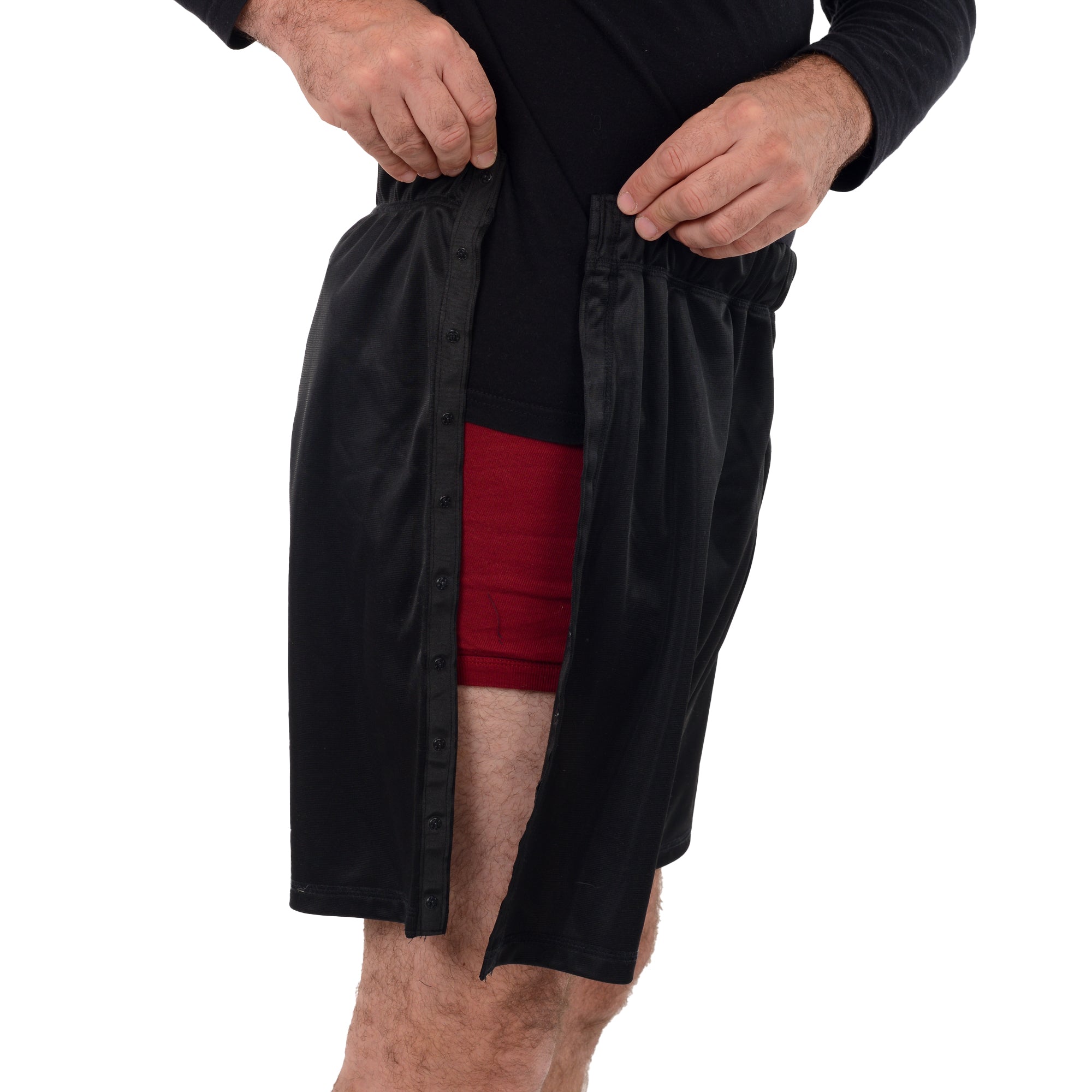 Wataxii Post Surgery Tear Away Shorts for Men Adaptive Clothing Hip  Replacement Recovery Hospital Gowns Comfy After Surgery Clothes Snap  Breakaway Shorts Black at  Men's Clothing store
