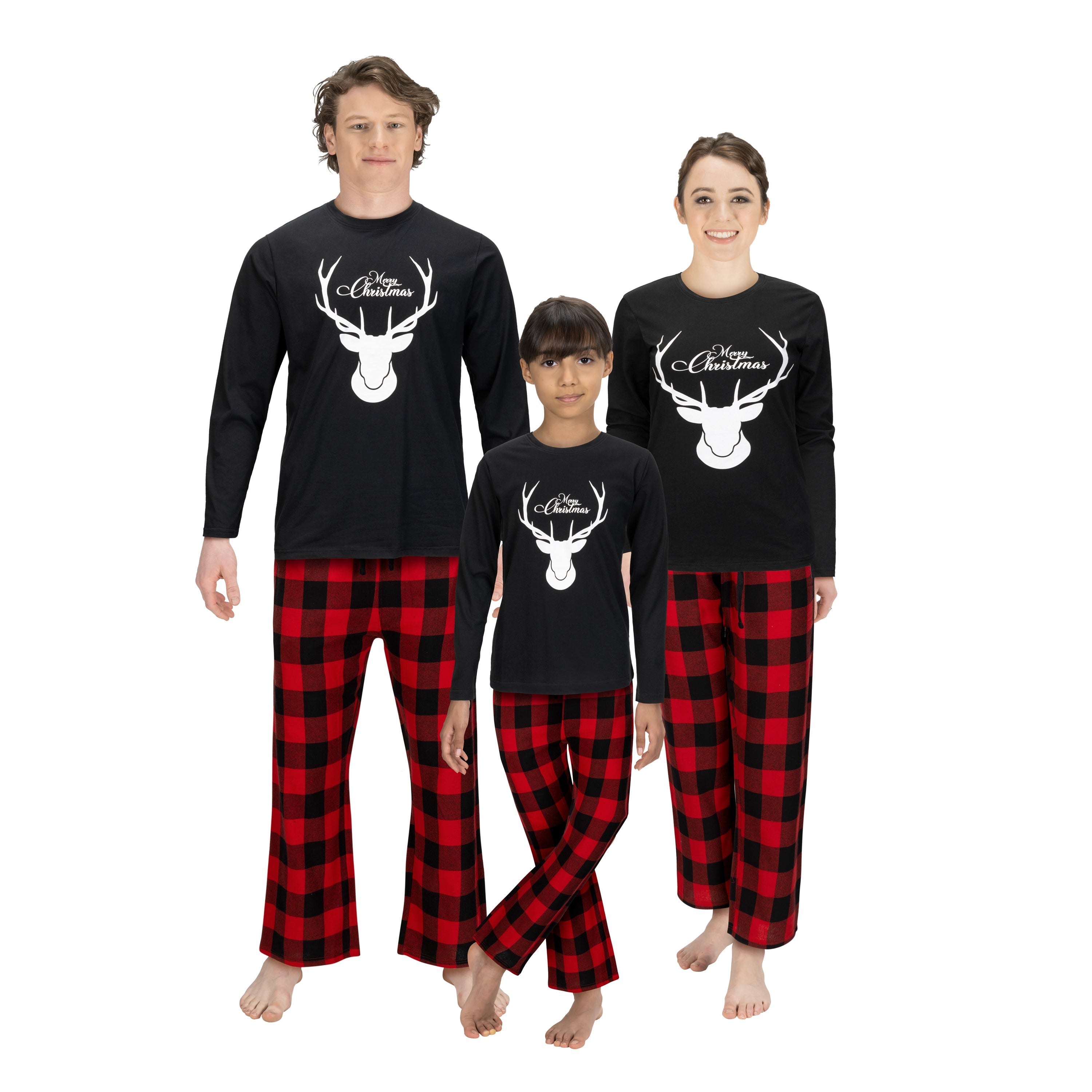 Christmas Family Matching Pajama Set for Kids Pjs Nightdress Deer Print Merry Christmas ELf Pyjama