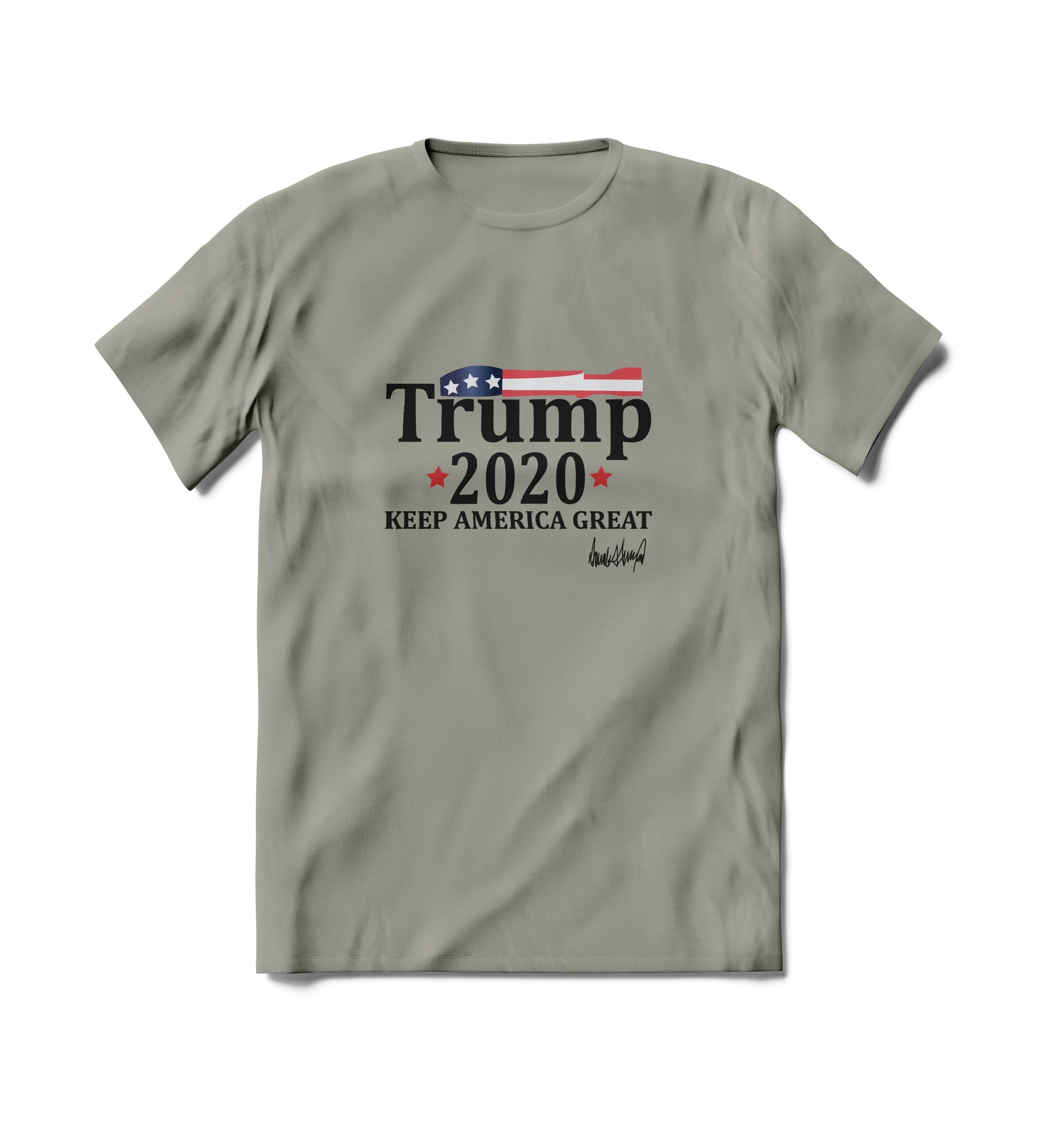 Donald Trump 2020 Keep America Great Signature Election Tshirt Men women Unisex t shirt tees shirt USBD Small Men's Gray 