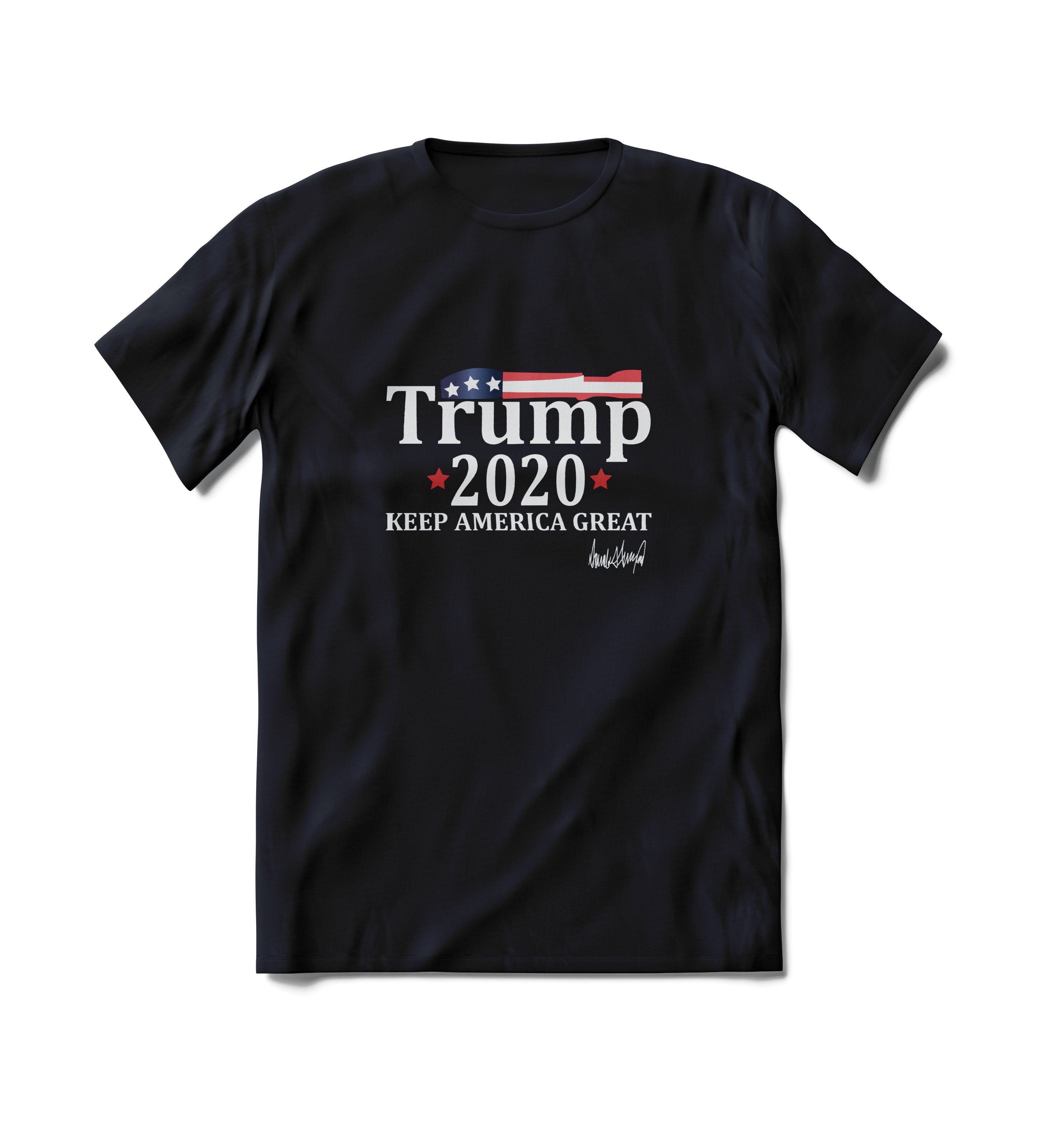 Donald Trump 2020 Keep America Great Signature Election Tshirt Men women Unisex t shirt tees shirt USBD Small Men's Navy 